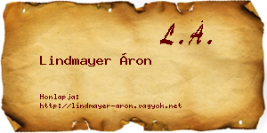 Lindmayer Áron névjegykártya