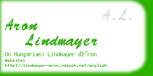 aron lindmayer business card